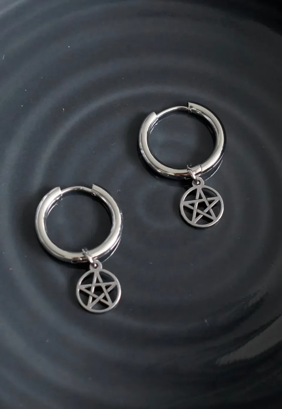 Impericon Pentagramm Silver Ohrringe Onesize Metall