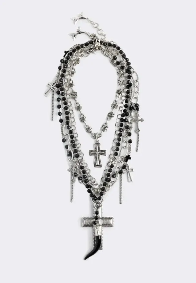Impericon Requiem Layered Silver Kette Gothic