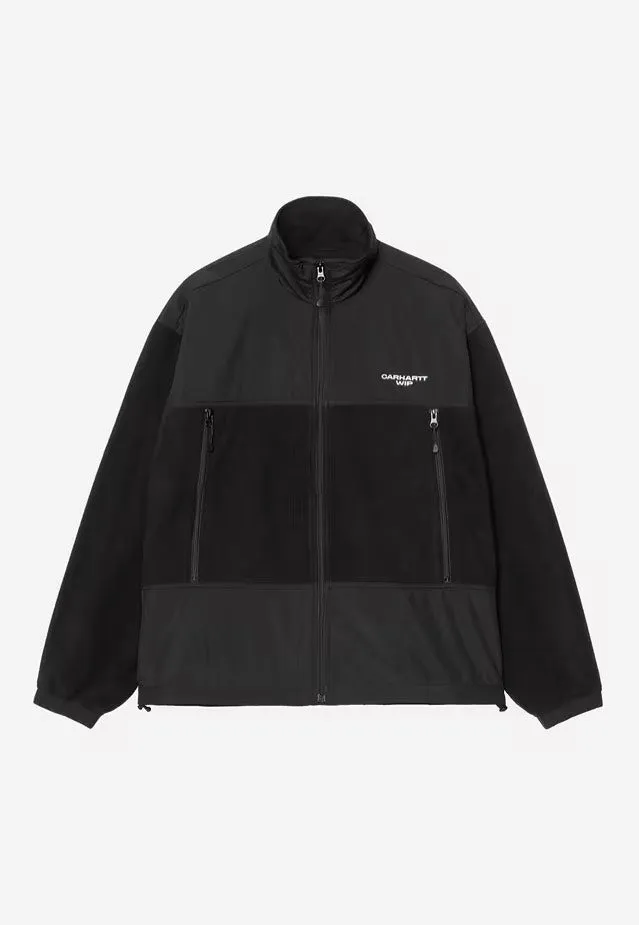 Impericon Edmore Black White Jacke Schwarz Fleece