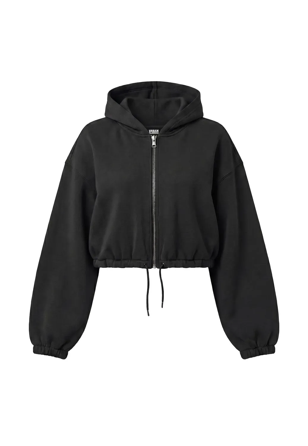 Impericon Ladies Fluffy Cropped Black Zipper Sweatjacke