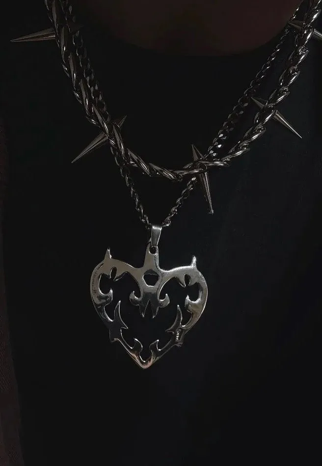 Impericon IL Heart Silver Kette silber Größe M