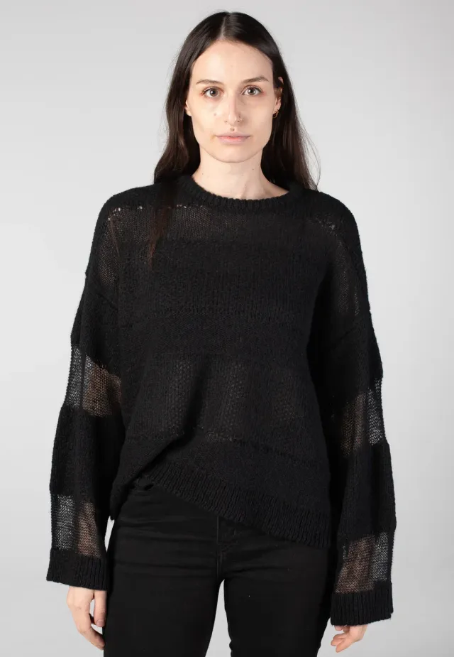 Impericon Selvi Jacquard Black Pullover schwarz Strick