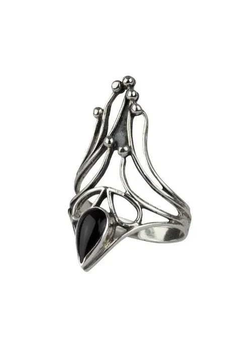 Impericon Black Nail Ring silber-schwarz Metall