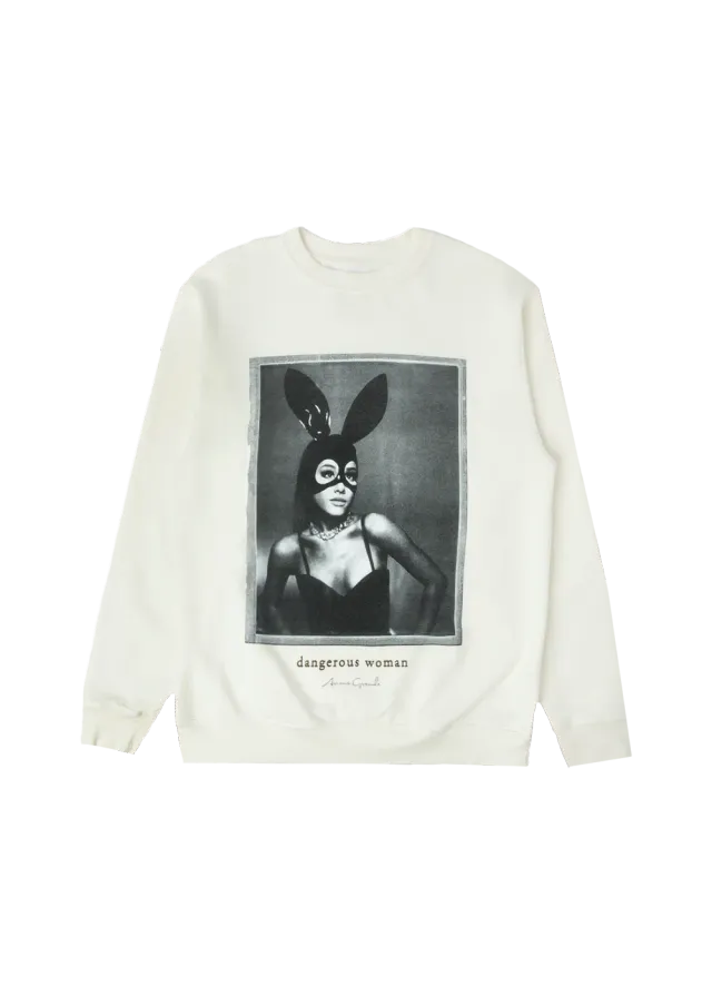Ariana Grande Dangerous Woman Cream Sweatshirt M Baumwolle