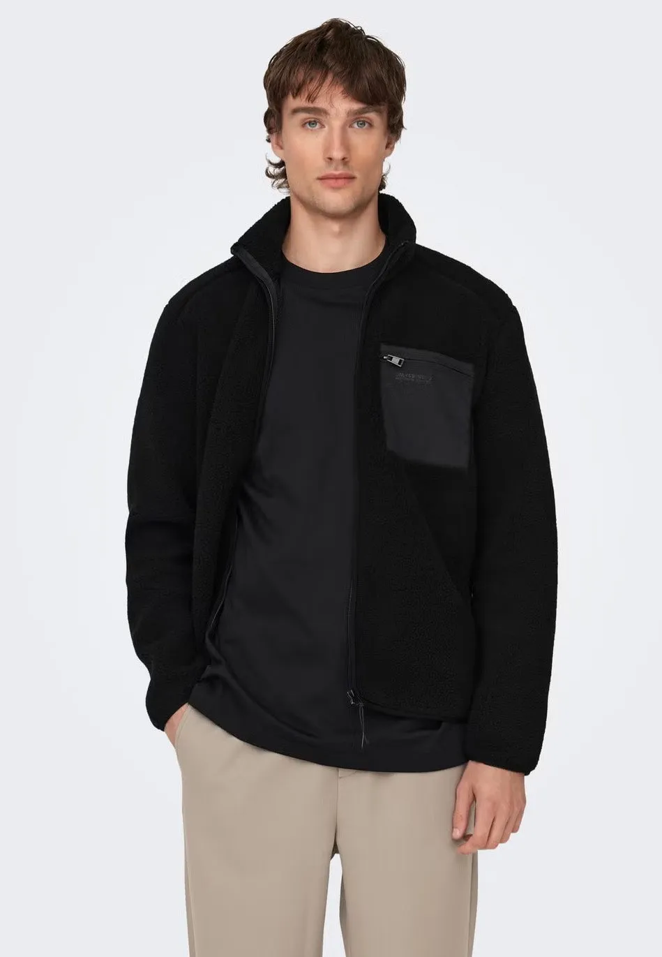Impericon Dallas Life Sherpa Black Jacke Größe M schwarz Fleece