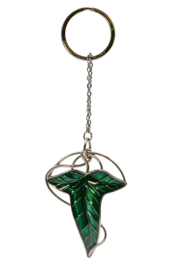 Lorien Leaf 3D Schlüsselanhänger grün Metall