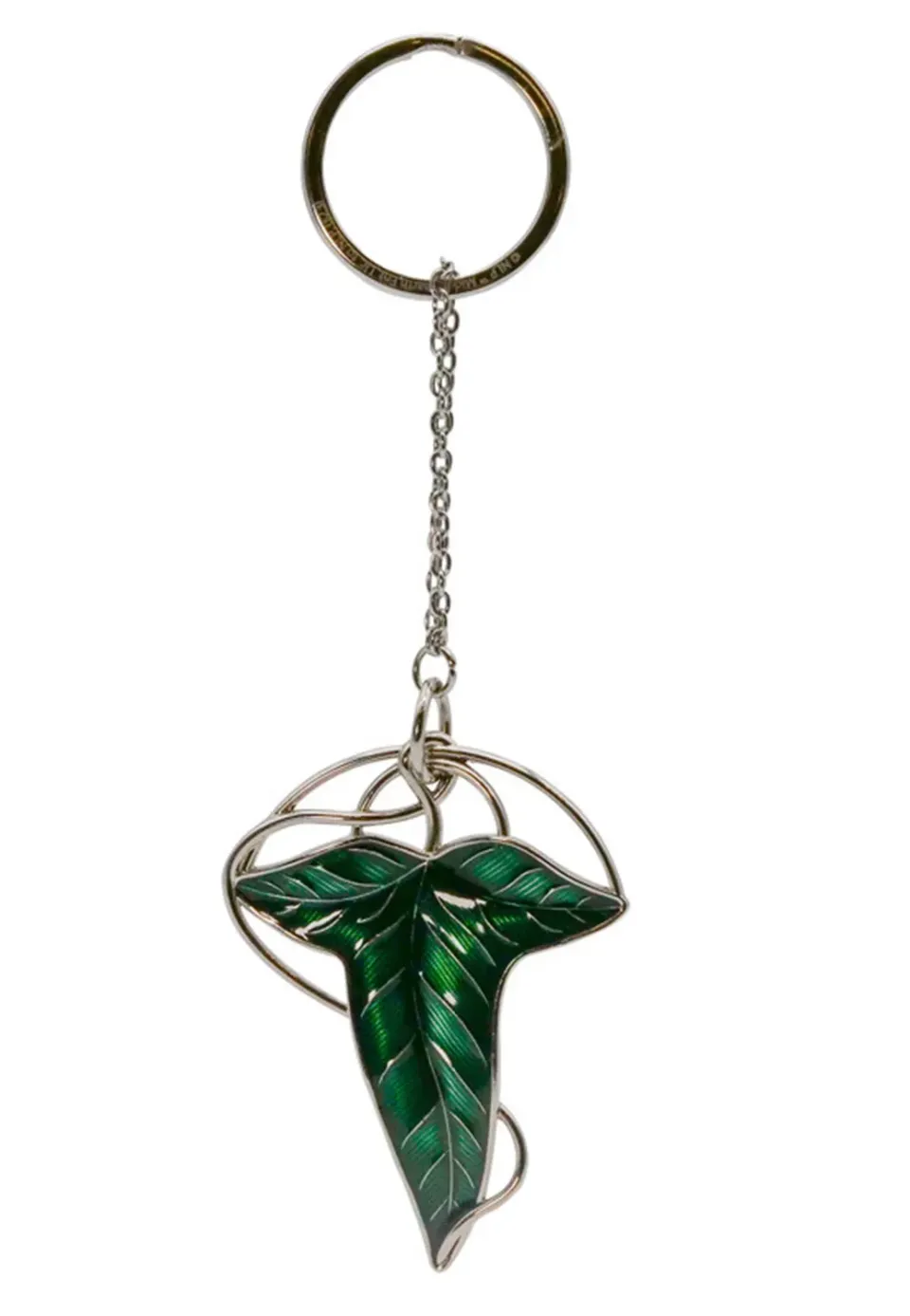 Lorien Leaf 3D Schlüsselanhänger grün Metall