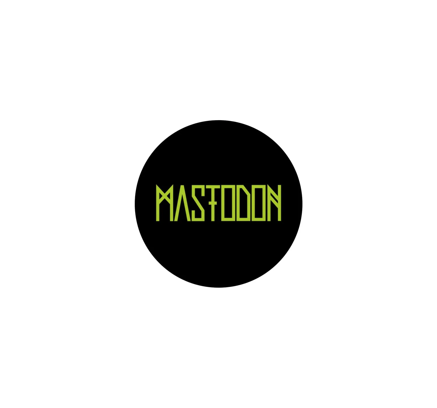 Mastodon Neon Green Logo PopGrip klebend offiziell