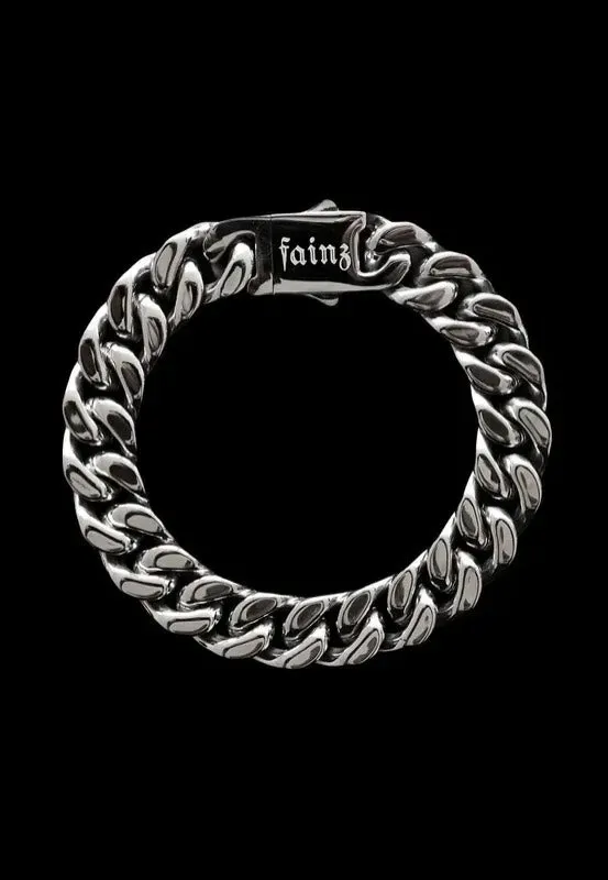 Heavy Cuban Link Armband 18cm Silber Gothic