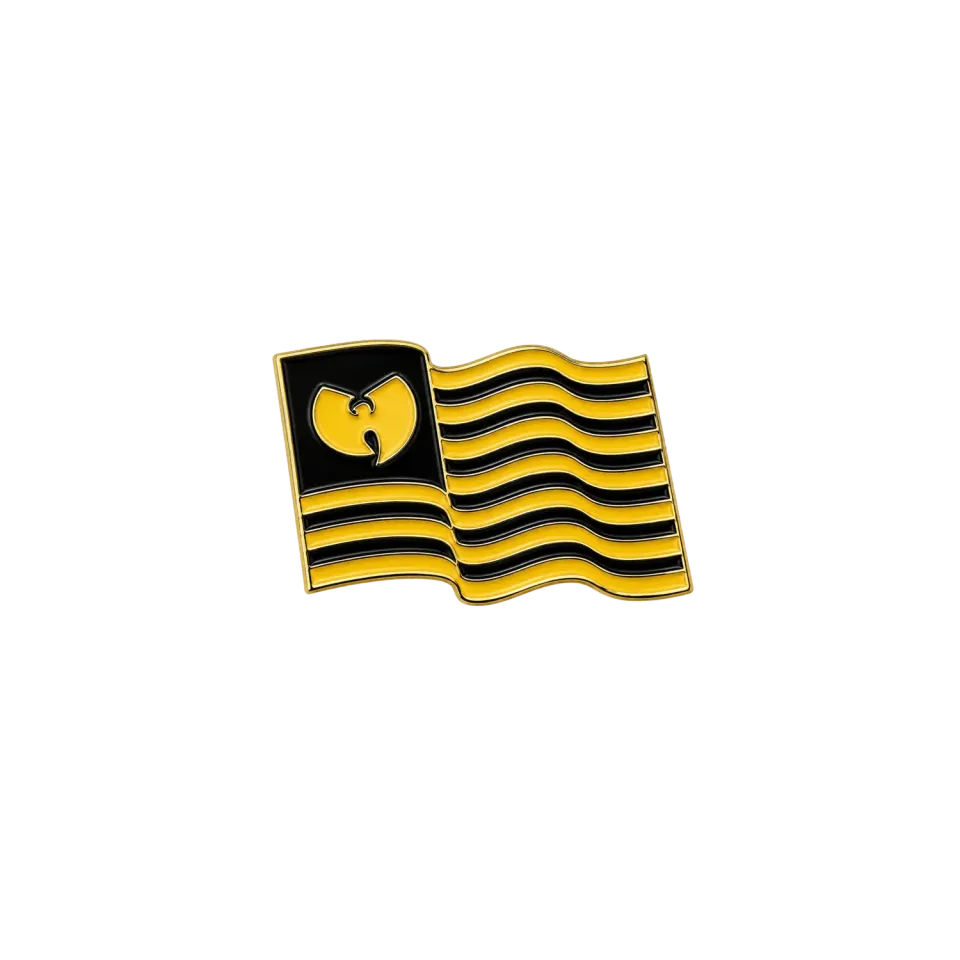 Wu-Tang Freedom Flag Pin schwarz-gold