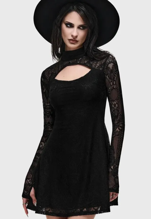 Impericon Bella's Curse Mini Kleid schwarz Spitze