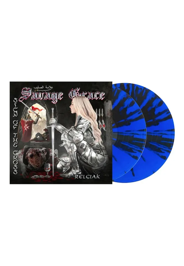 Impericon Sign Of The Cross Ltd. Blue Black Doppel-Vinyl Splatter limitiert