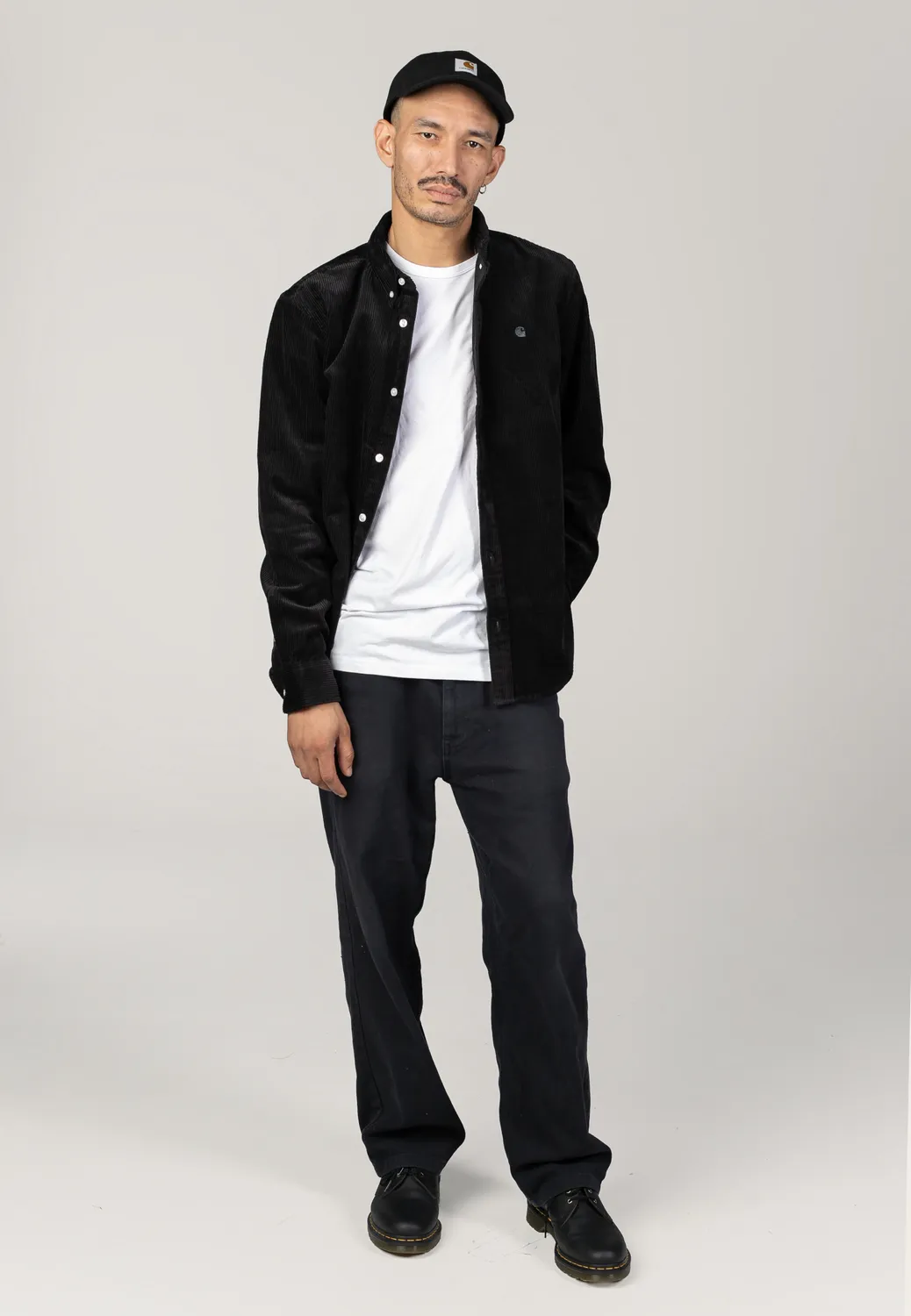 Impericon Madison Cord Soot Hemd schwarz Cord