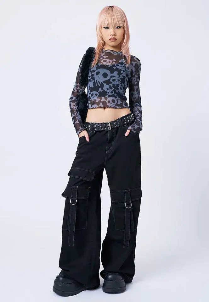 Impericon Tyra Black Utility Pockets Hose schwarz