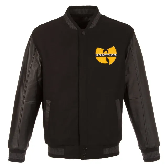 Wu-Tang Classic Logo Wendejacke Wolle Kunstleder wendbar
