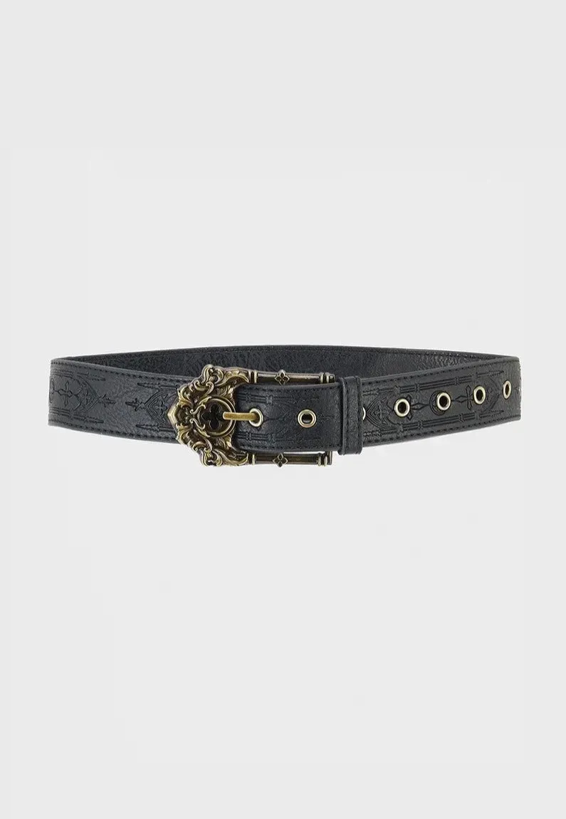 Impericon Cathedra Black Gürtel Kunstleder Schwarz