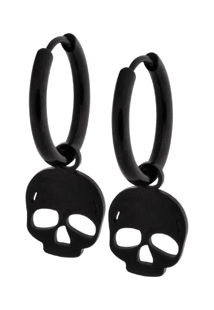 Impericon Little Skull Black Ohrringe schwarz Paar