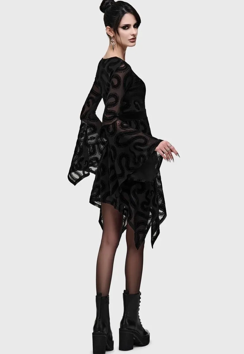 Impericon Serpentes Mini Black Kleid Mesh schwarz