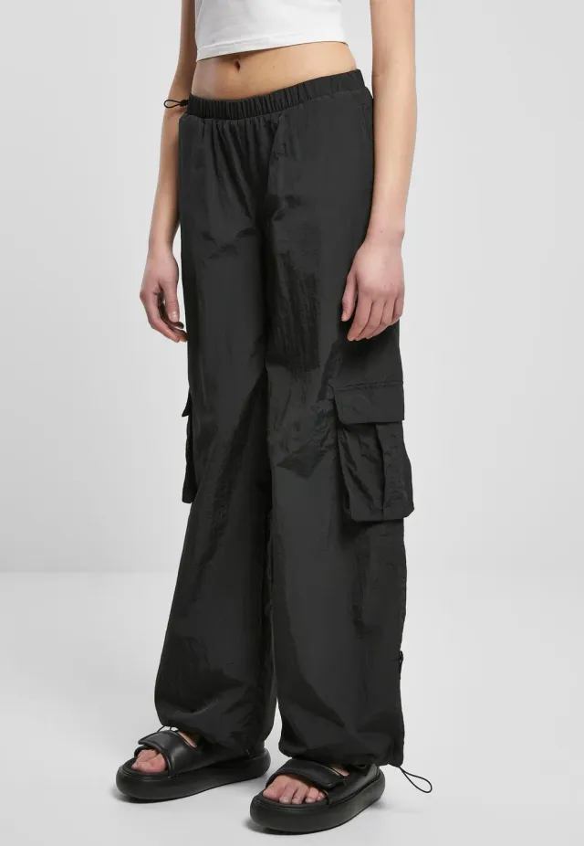 Impericon Wide Crinkle Nylon Hose Black Damen