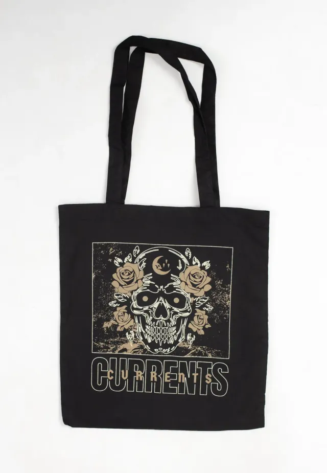 Impericon Skull & Rose Tote Bag schwarz Baumwolle