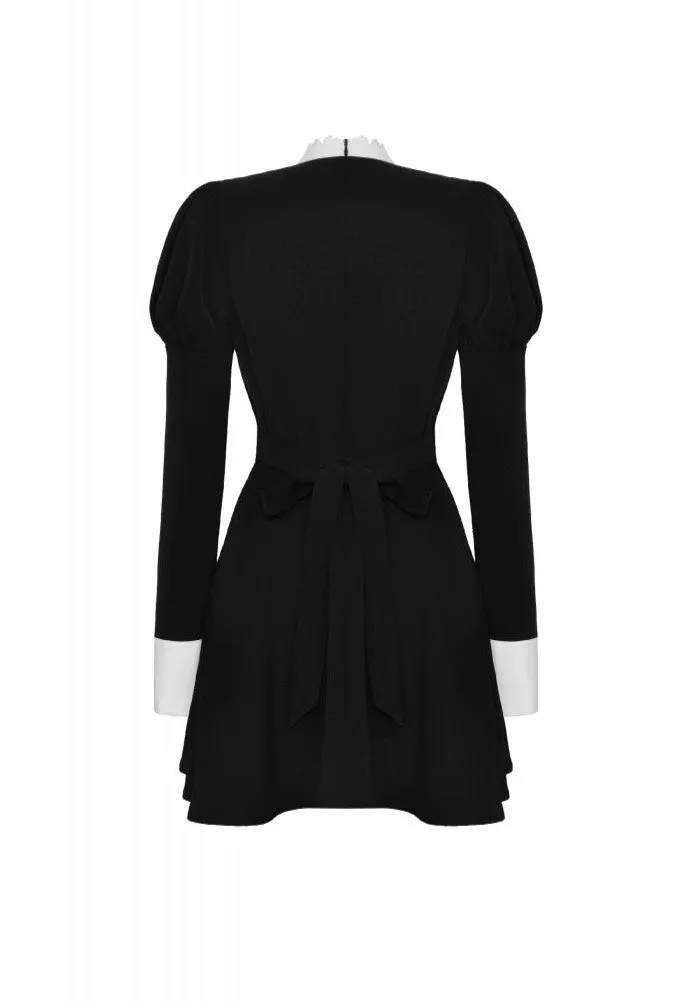 Impericon Princess Neck Contrast Bubble Kleid Schwarz M