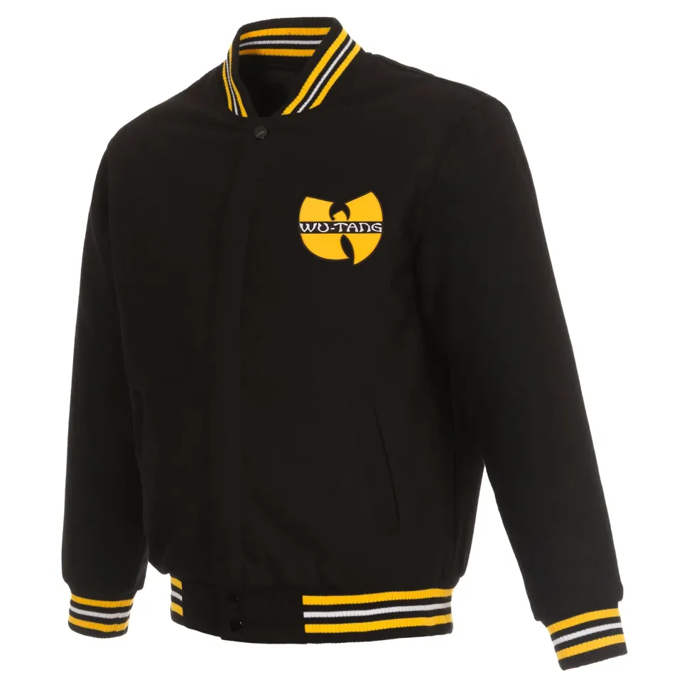 Wu-Tang Classic Logo Varsity Jacke Wolle reversible