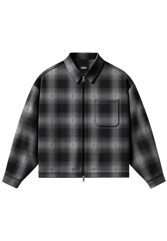 Impericon Larkspur Zip Plaid Flannel Hemd schwarz kariert