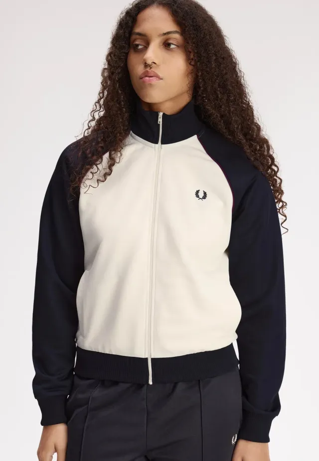 Impericon Colour Block Track Ecru Trainingsjacke beige
