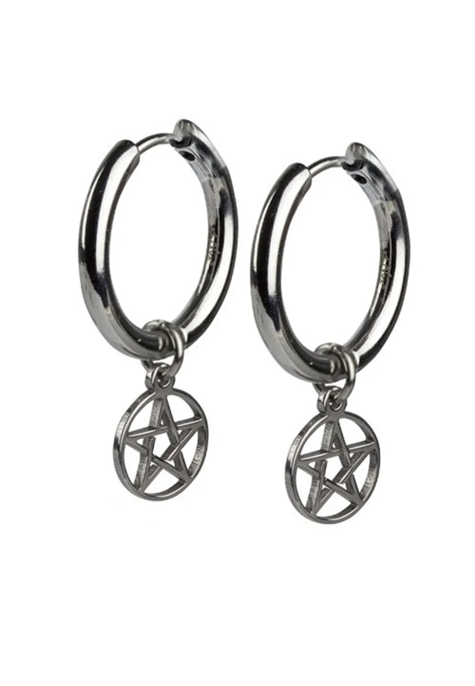 Impericon Pentagramm Silver Ohrringe Onesize Metall
