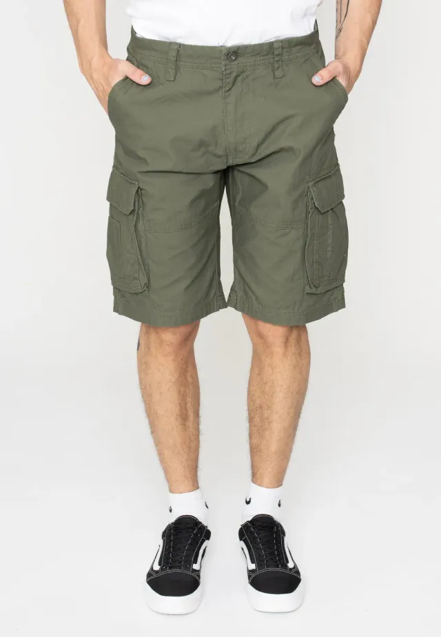 Impericon Rowing Olive Shorts relaxed oliv Baumwolle